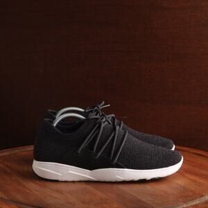 Vessi Sneakers Womens SZ 7 BLK Cityscape Waterproof Knit Athletic Walking Shoes